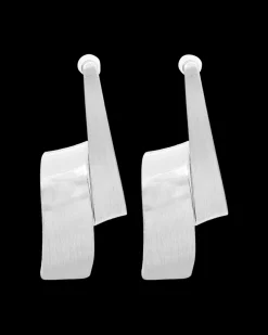 Clous d'oreilles - Curved Silver