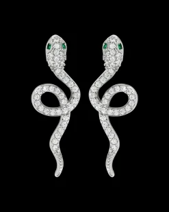 Clous d'oreilles - Emerald Serpent