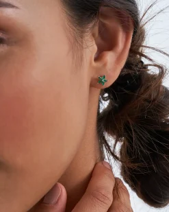 Clous d'oreilles - Floral Emerald