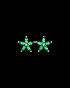 Clous d'oreilles - Floral Emerald