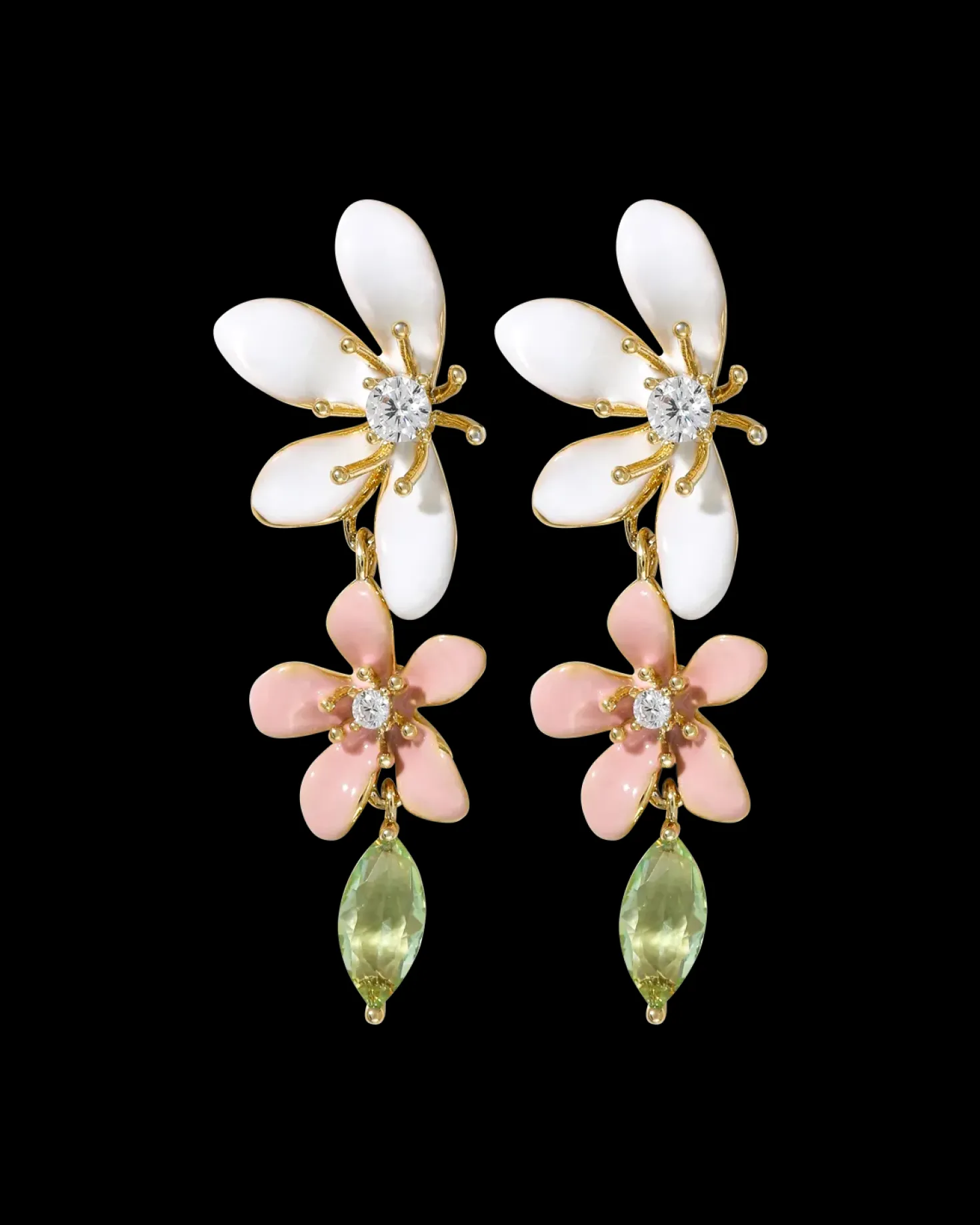 Clous d'oreilles - Floral Leaves