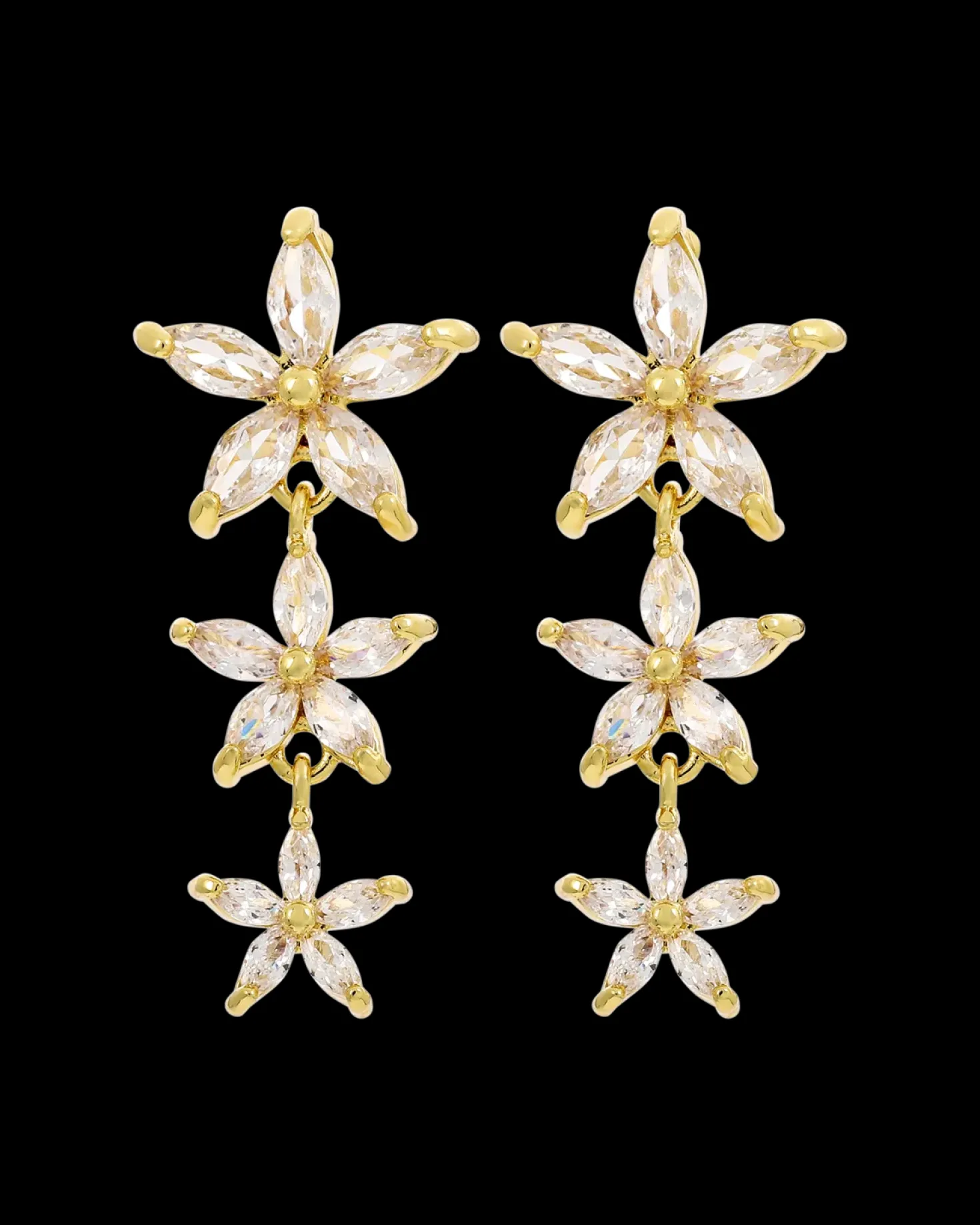 Clous d'oreilles - Golden Blossom