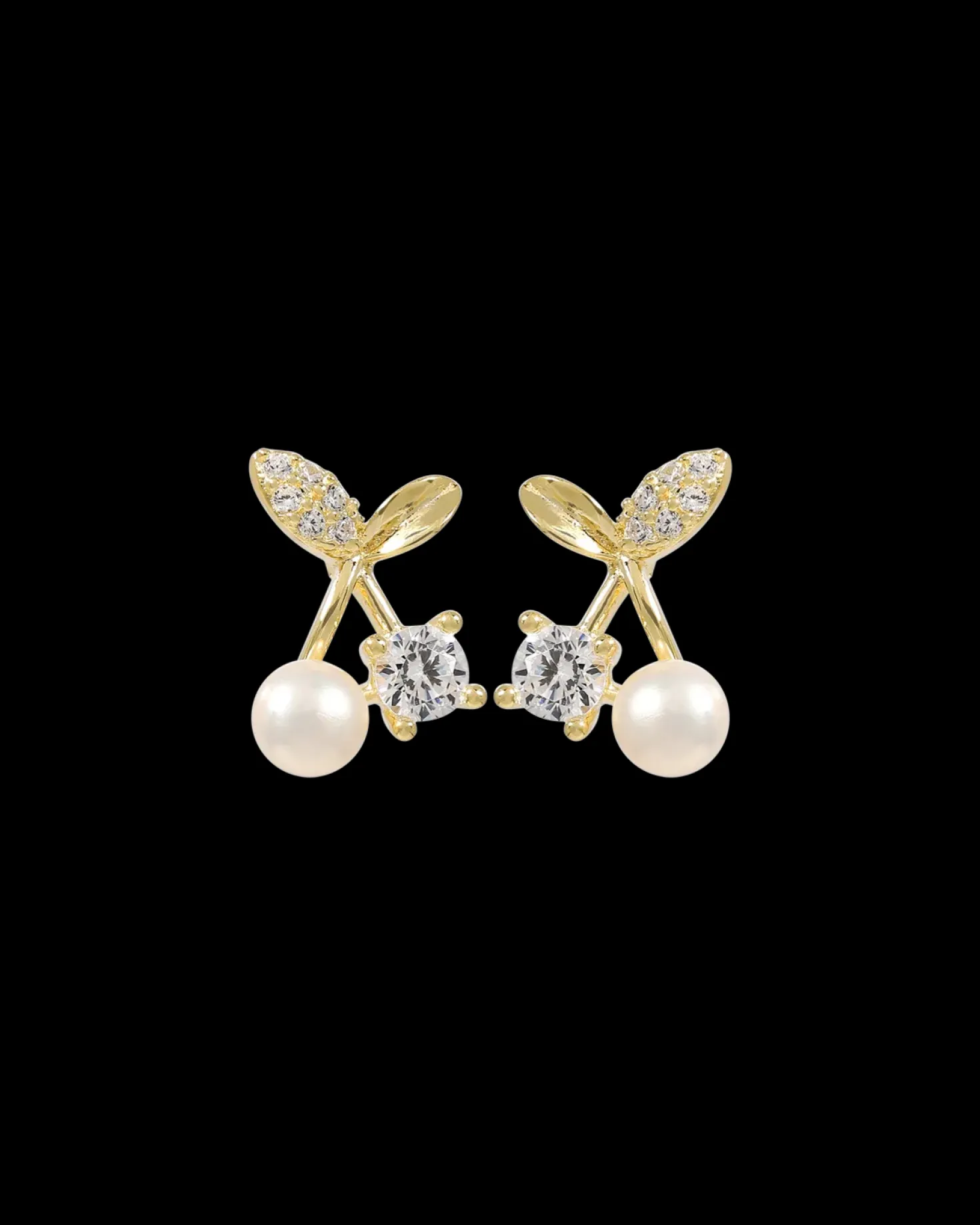 Clous d'oreilles - Golden Cherry