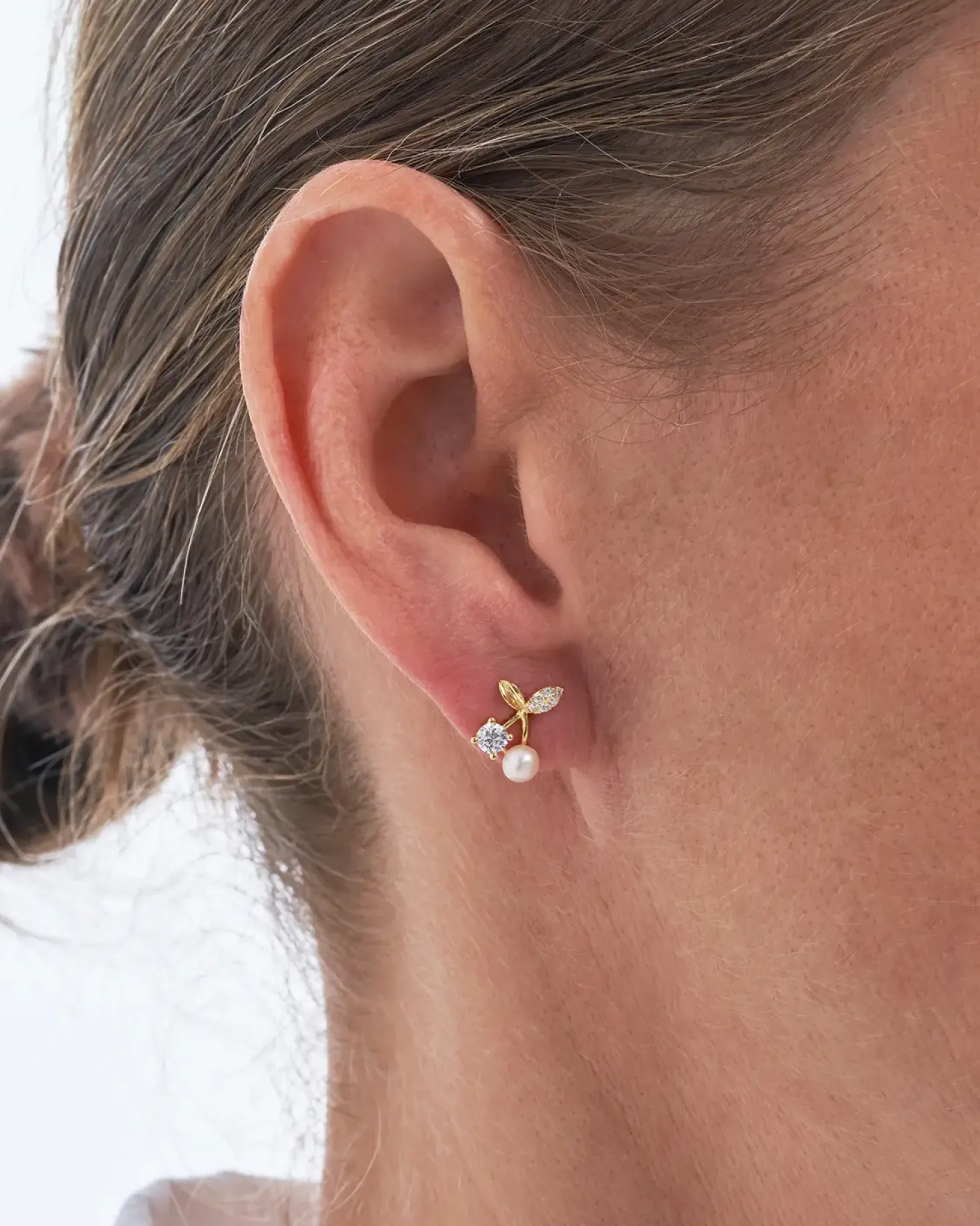 Clous d'oreilles - Golden Cherry