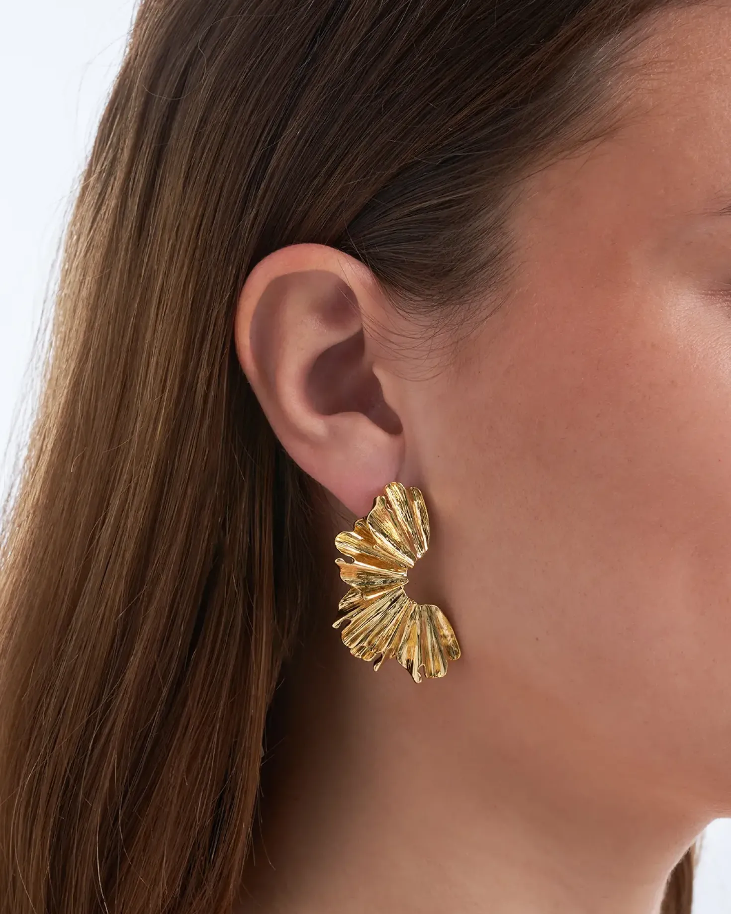 Clous d'oreilles - Golden Fan