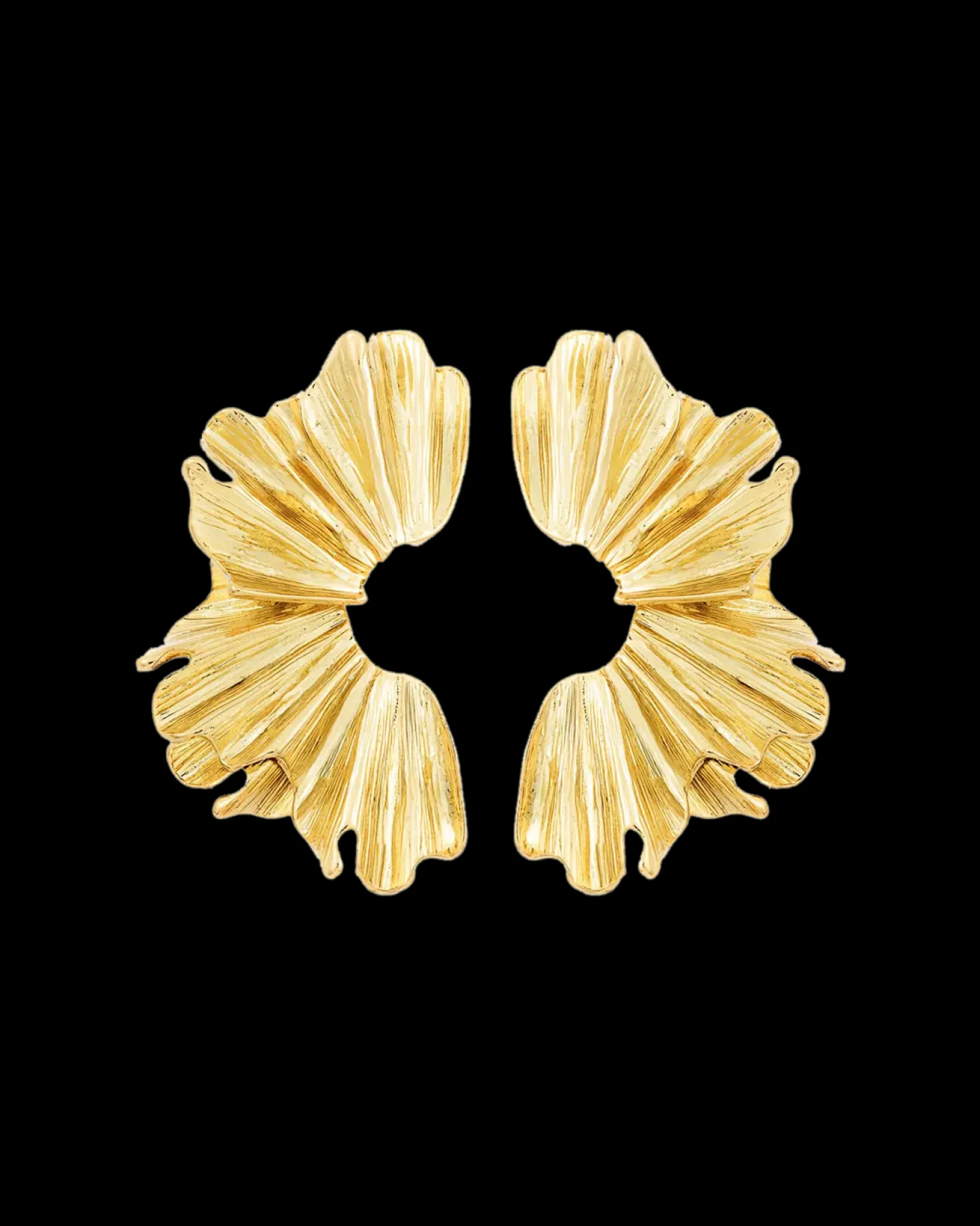 Clous d'oreilles - Golden Fan