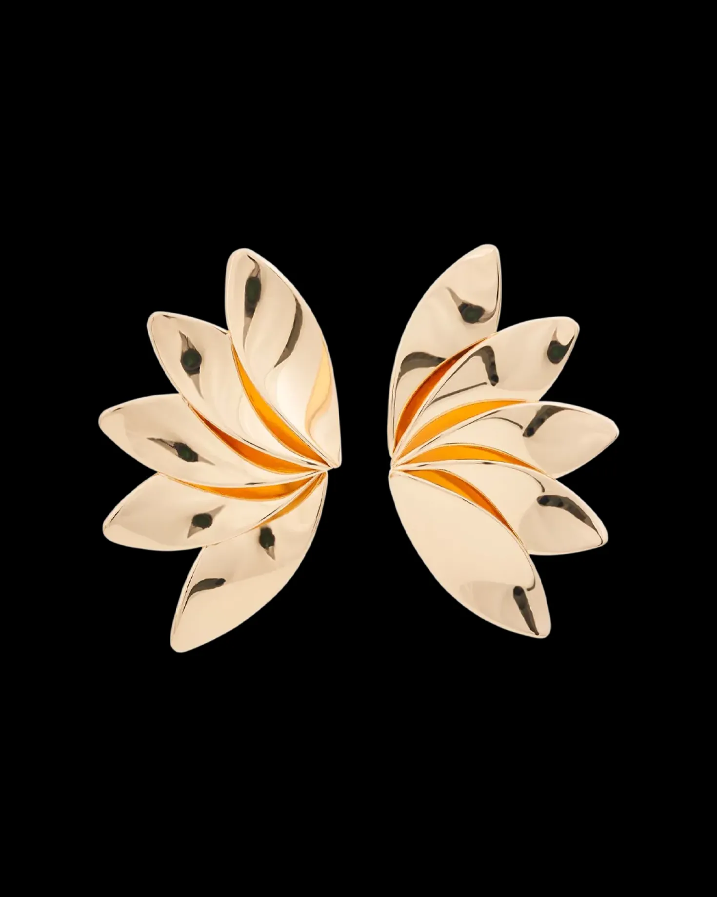 Clous d'oreilles - Golden Flowers