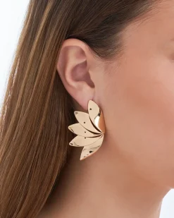 Clous d'oreilles - Golden Flowers