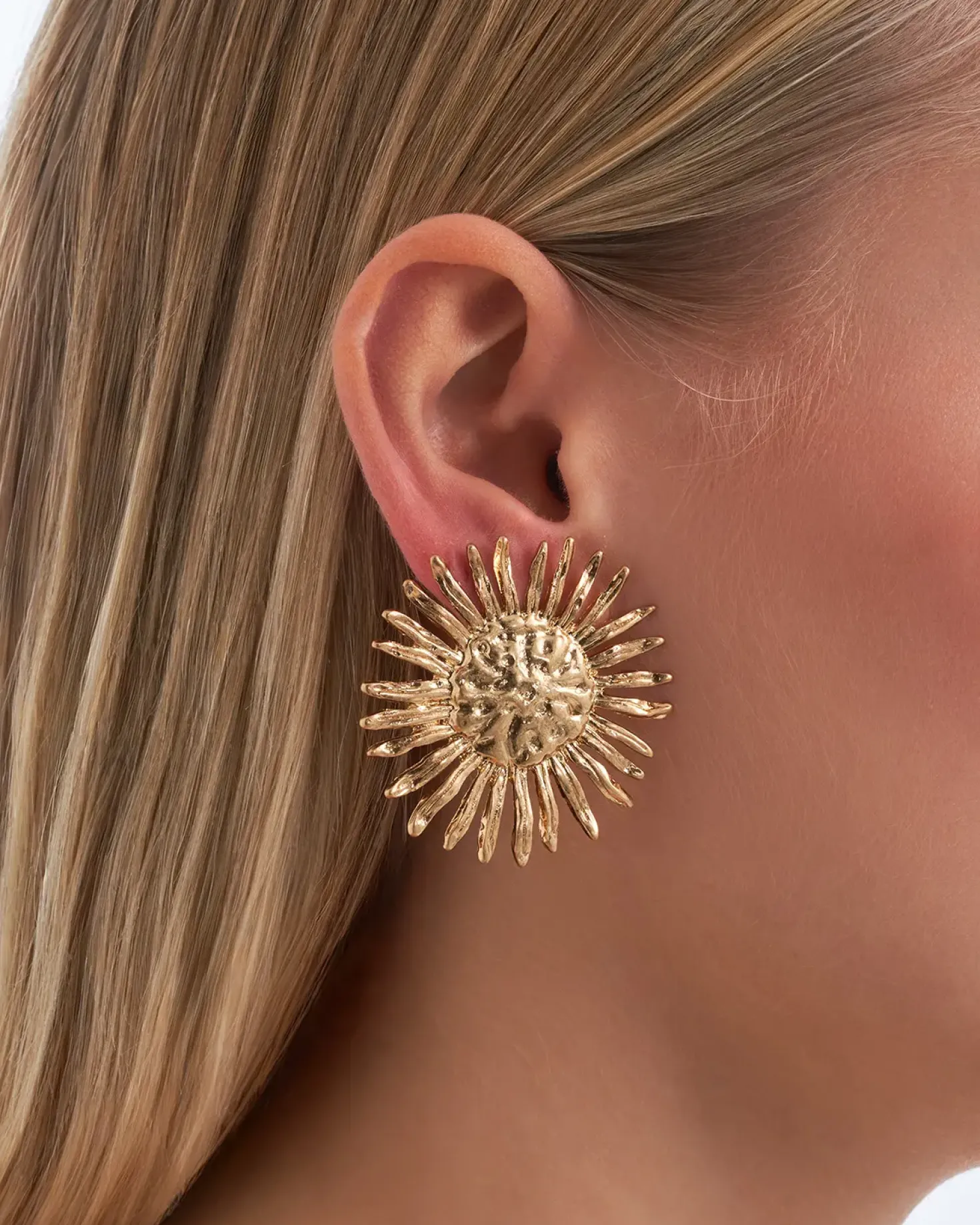 Clous d'oreilles - Golden Sunflower