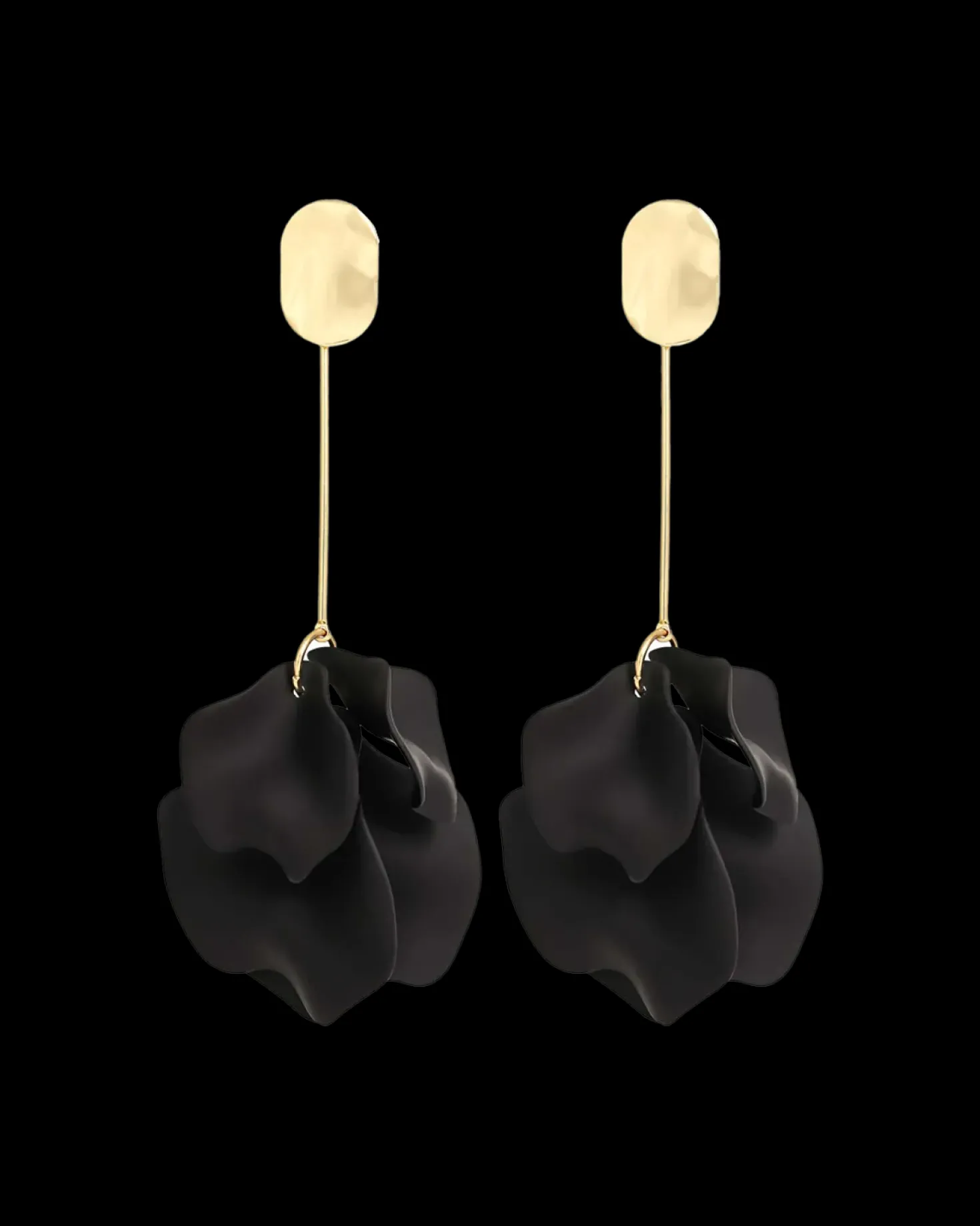 Clous d'oreilles - Noir Leaves