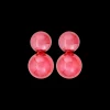 Clous d'oreilles - Red Pearls