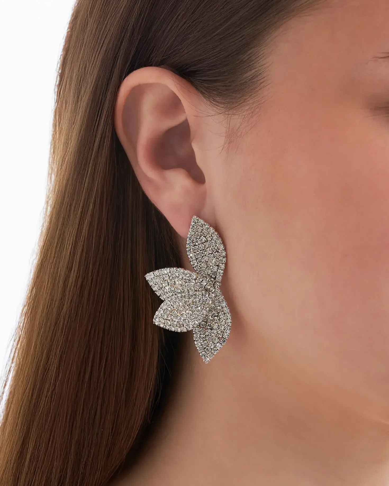Clous d'oreilles - Rhinestone Flower