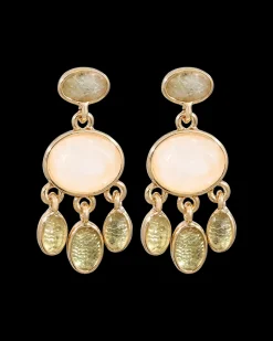 Clous d'oreilles - Rose Labradorite
