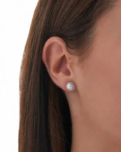 Clous d'oreilles - Round Pearls