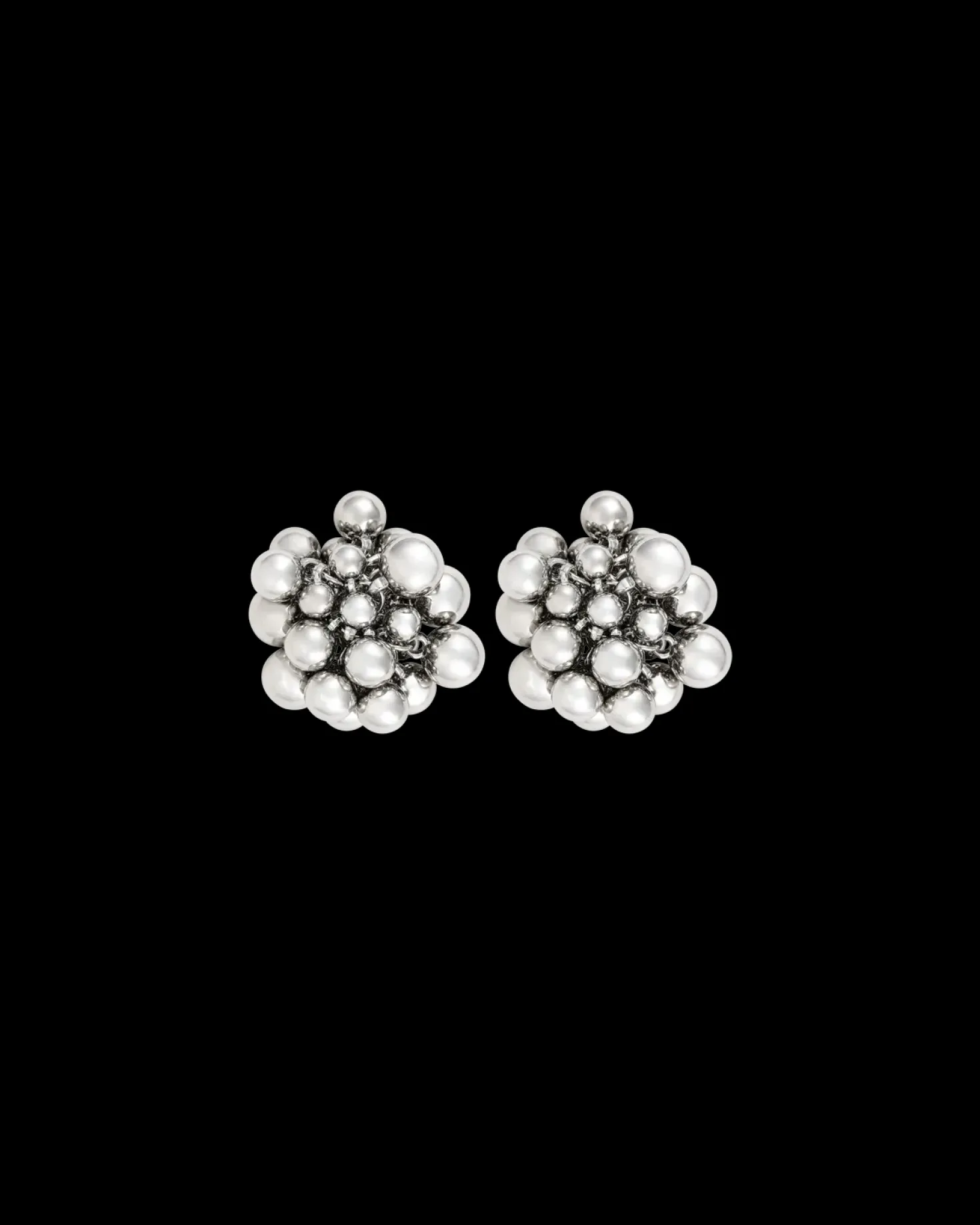Clous d'oreilles - Silver Chrome