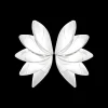 Clous d'oreilles - Silver Flowers