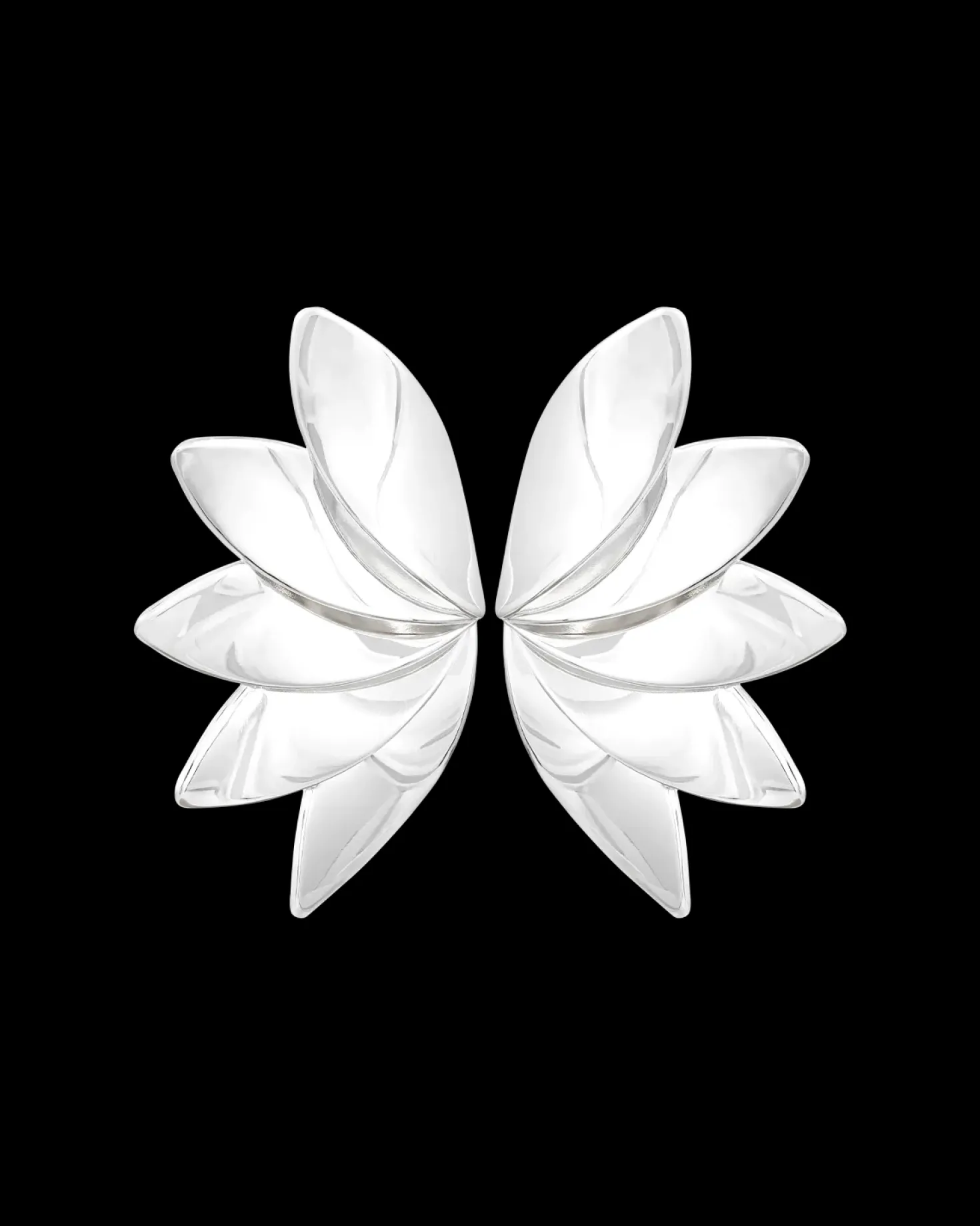 Clous d'oreilles - Silver Flowers