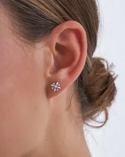 Clous d'oreilles - Silver Iceflower