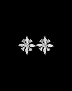 Clous d'oreilles - Silver Iceflower