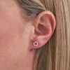 Clous d'oreilles - Silvery Circle