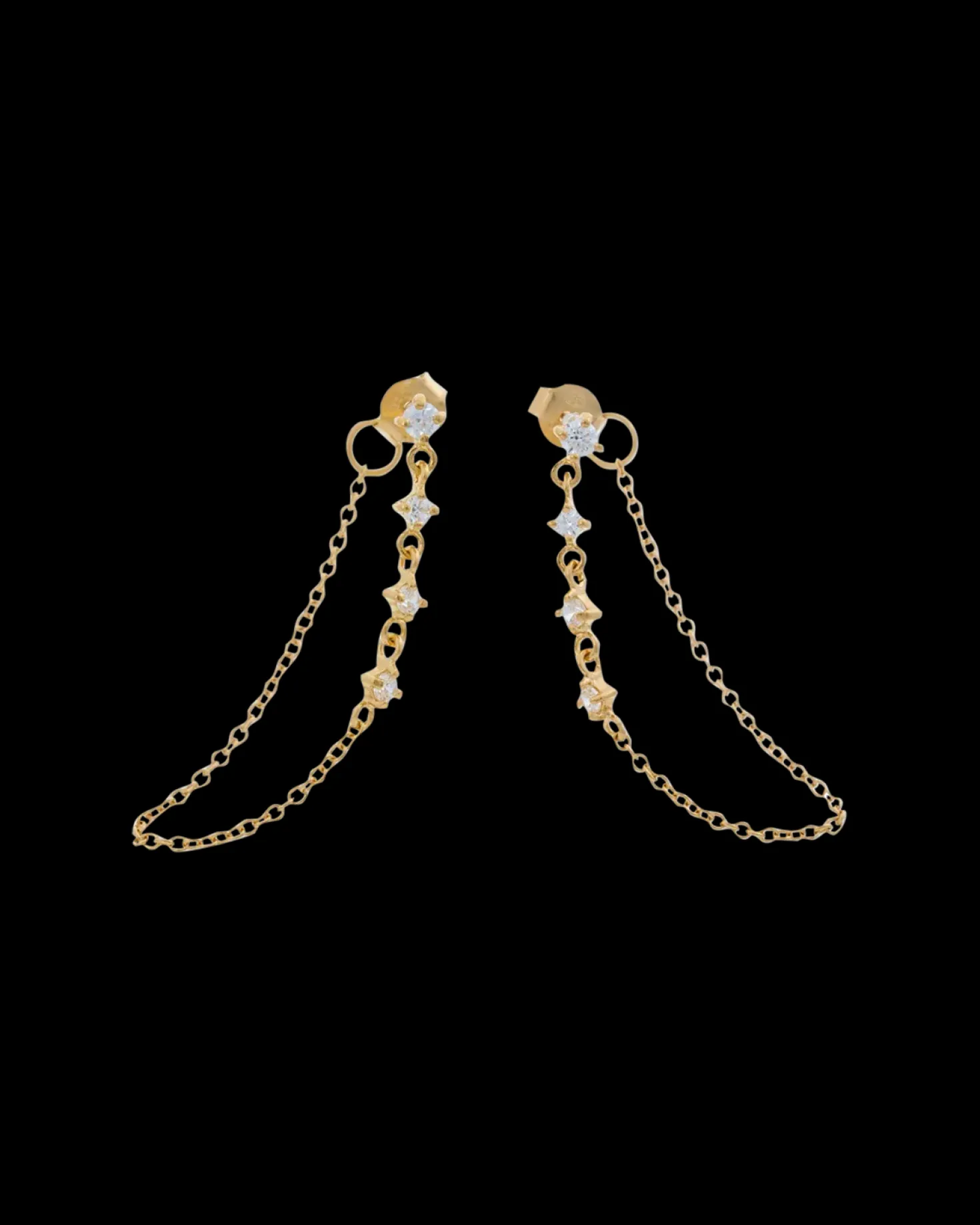Clous d'oreilles - Sparkle Chain