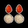 Clous d'oreilles - Vintage Orange