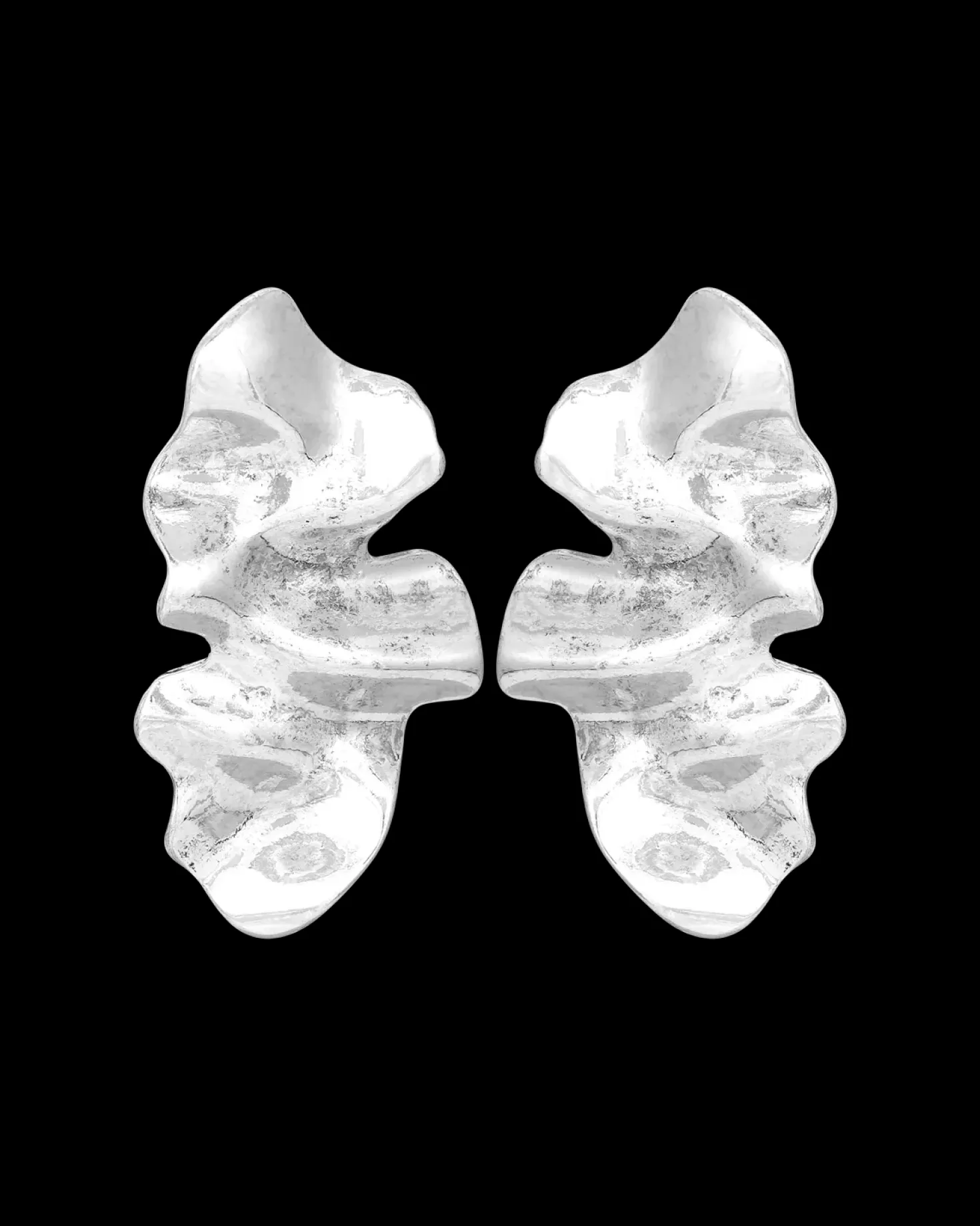 Clous d'oreilles - Waved Leaf