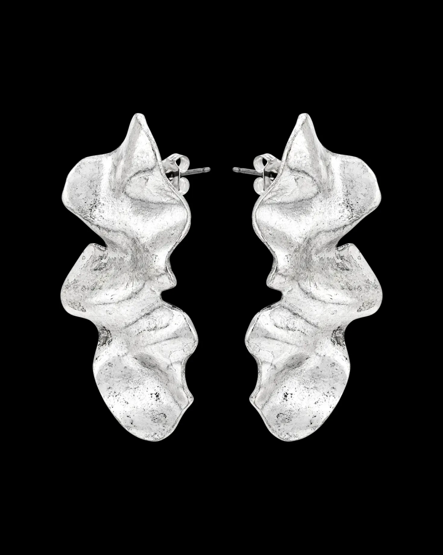 Clous d'oreilles - Waved Leaf
