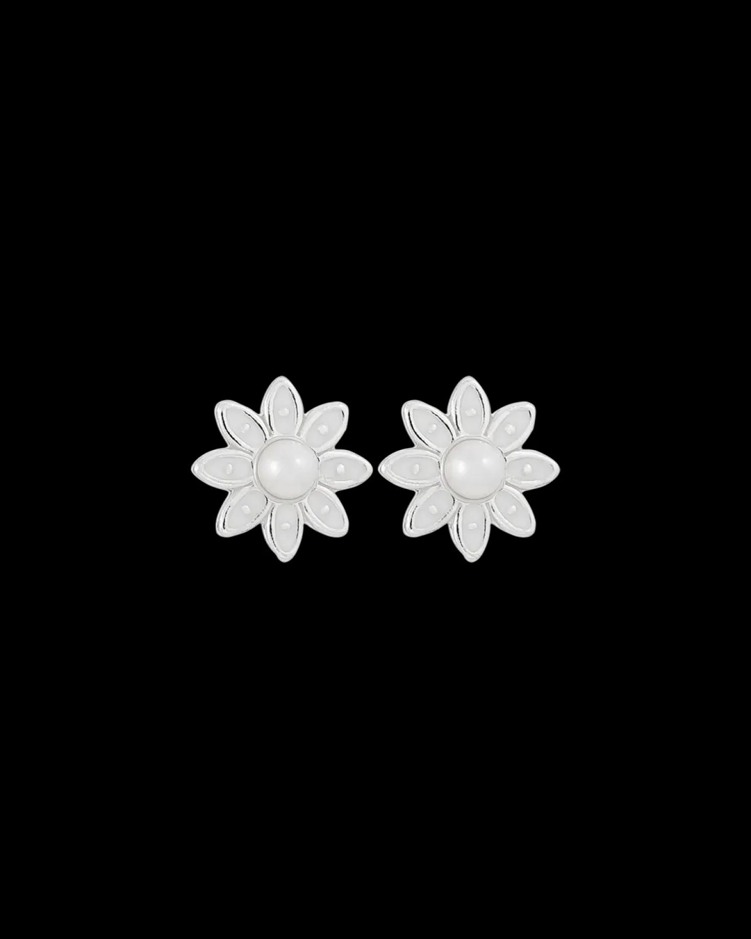 Clous d'oreilles - White Blossom