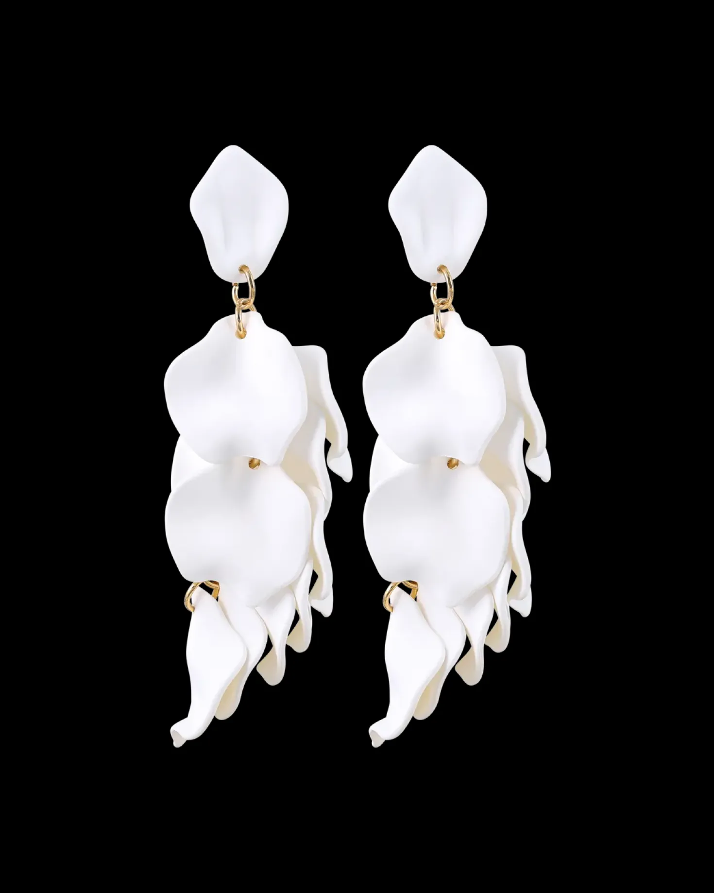 Clous d'oreilles - White Petals