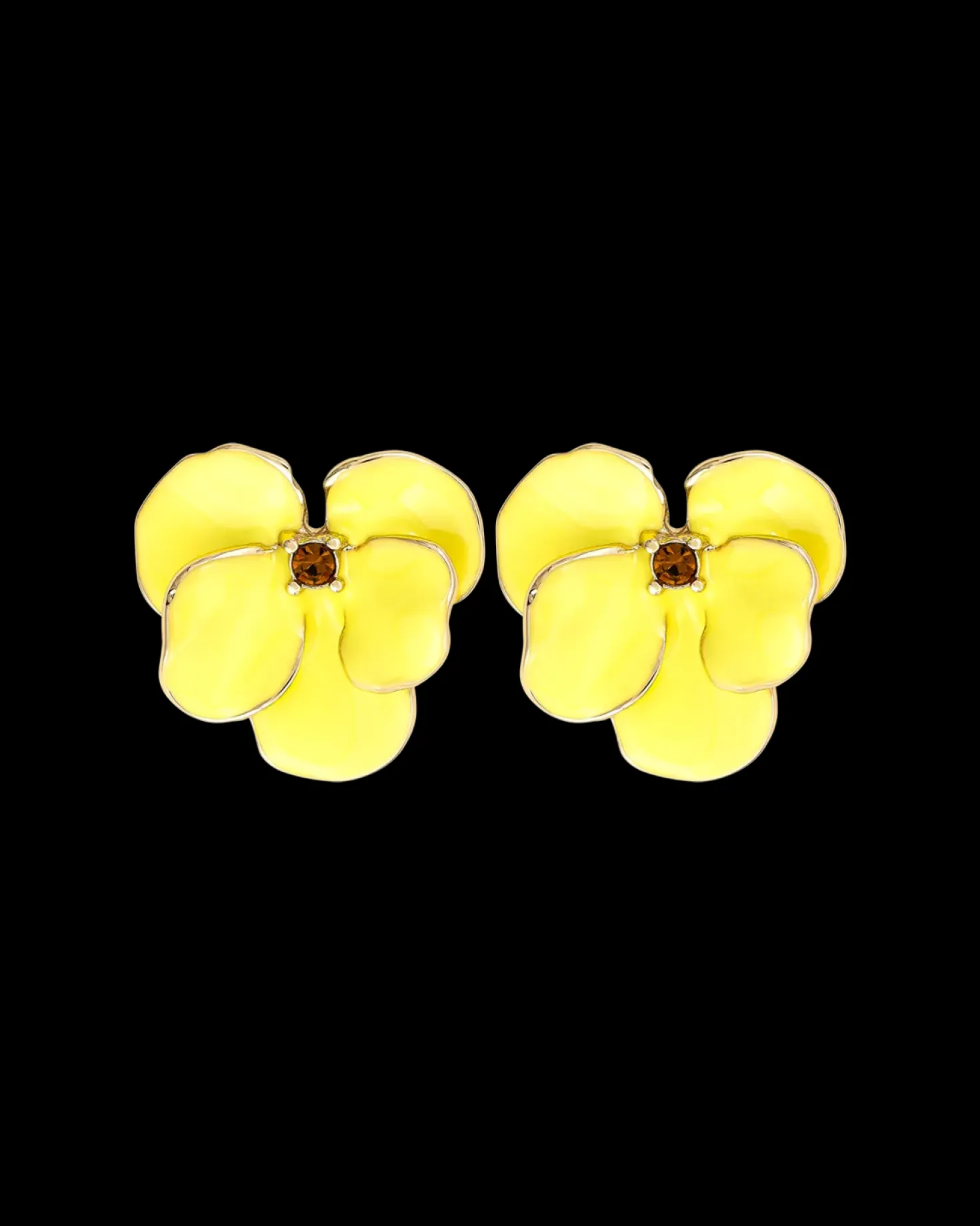 Clous d'oreilles - Yellow Flower