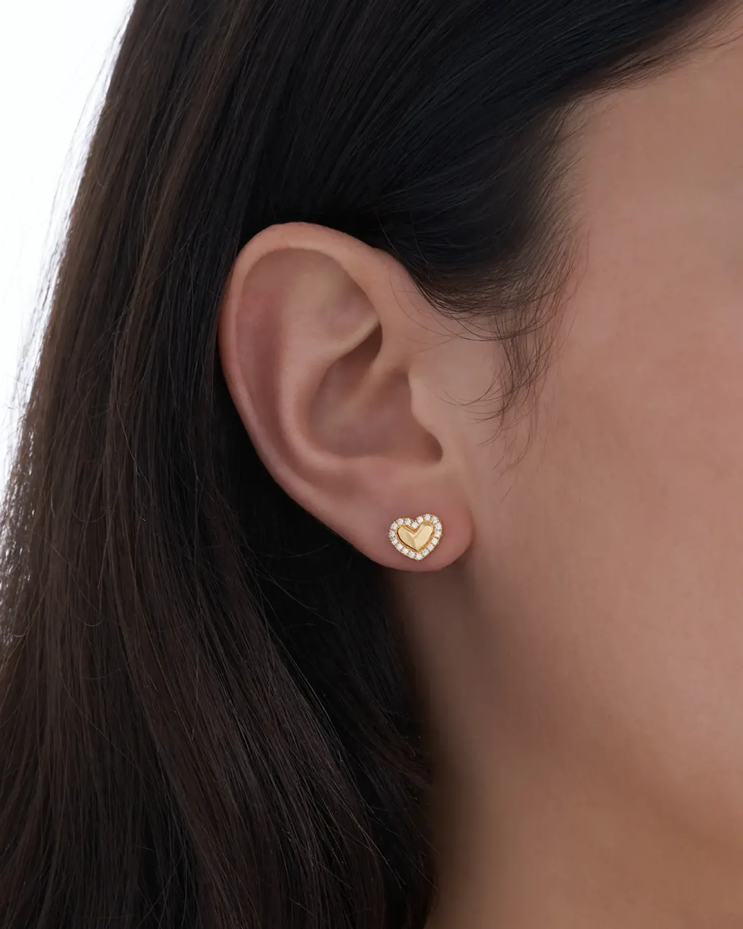 Clous d'oreilles - Zirconia Hearts