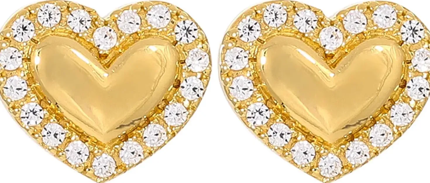 Clous d'oreilles - Zirconia Hearts