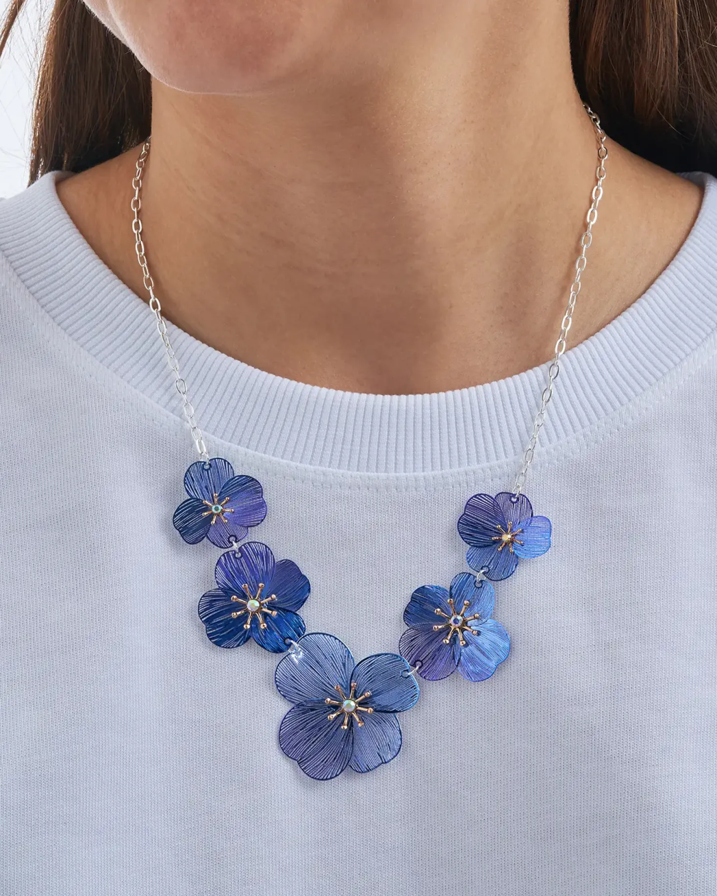 Collier - Blue Blossoms