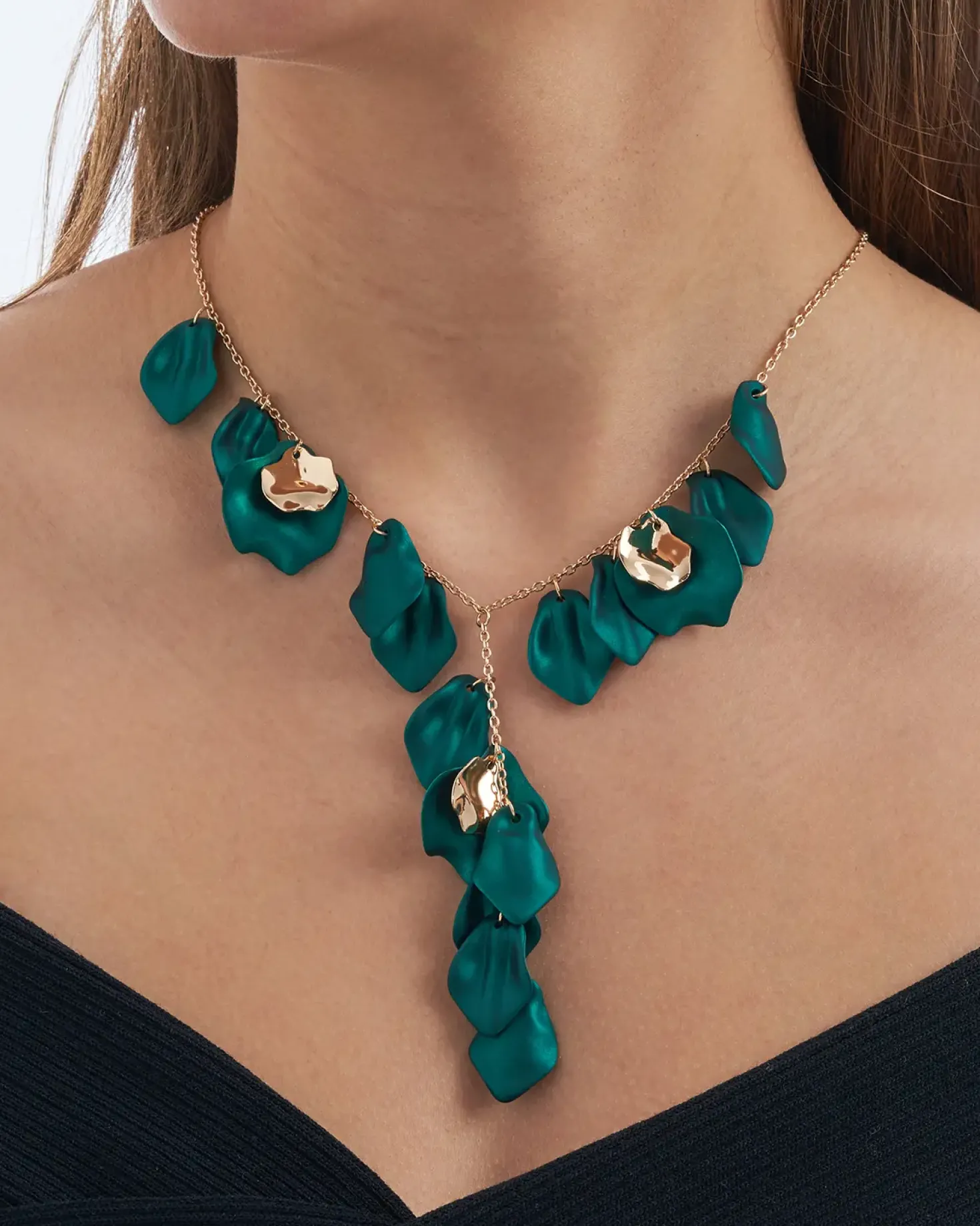 Collier - Emerald Leaves