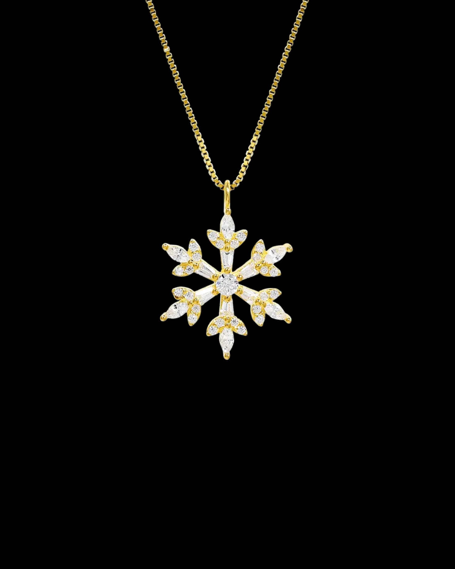 Collier - Golden Snowflake
