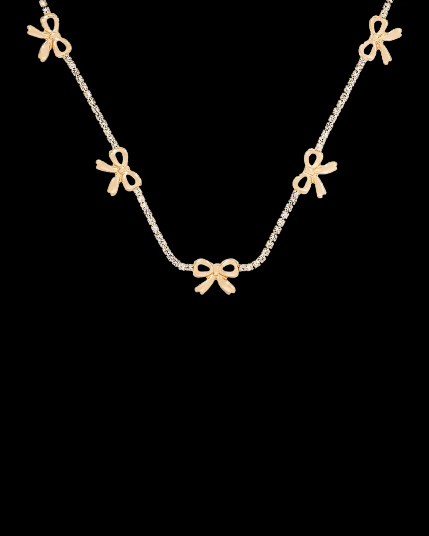 Collier - Rhinestone Bows