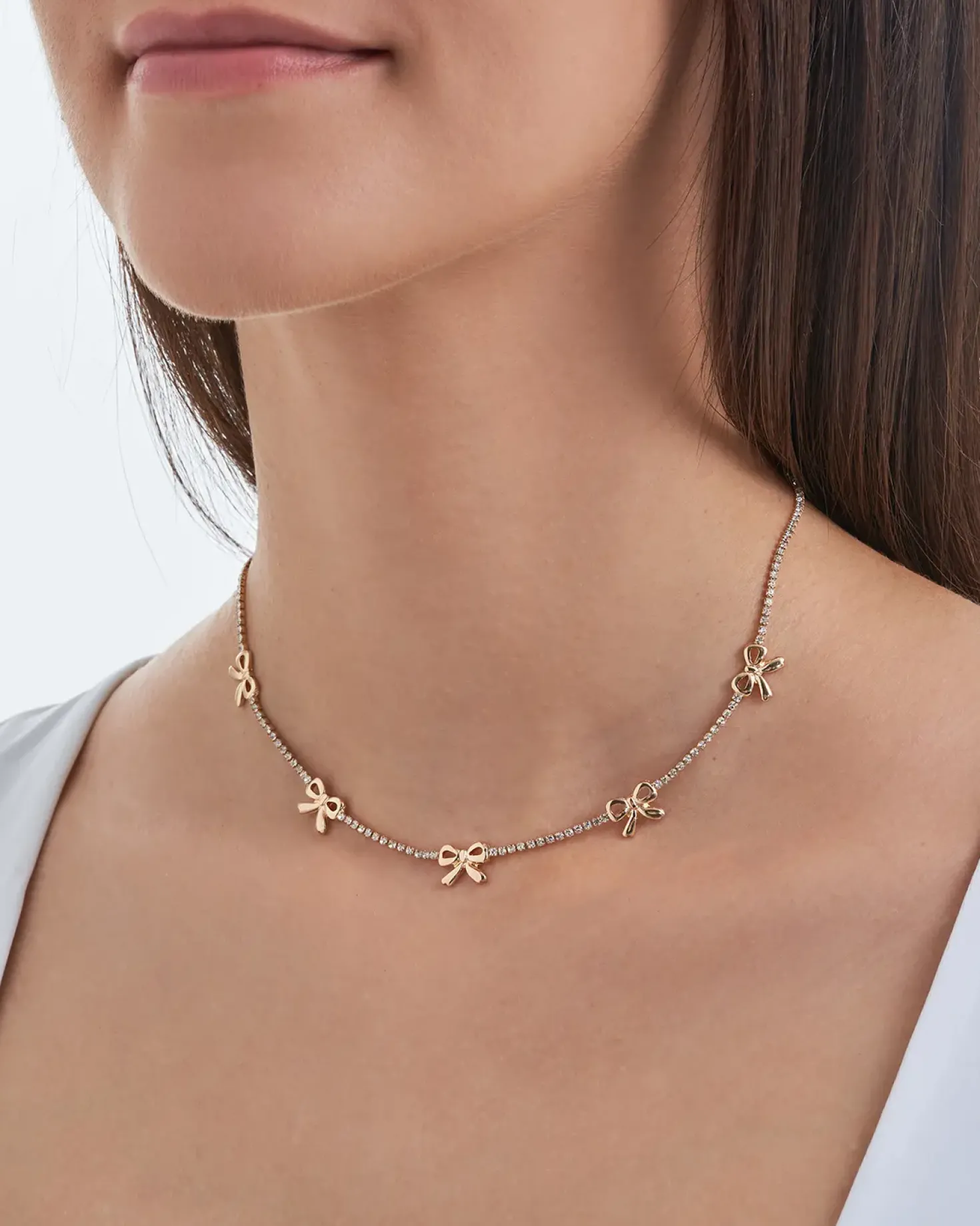 Collier - Rhinestone Bows