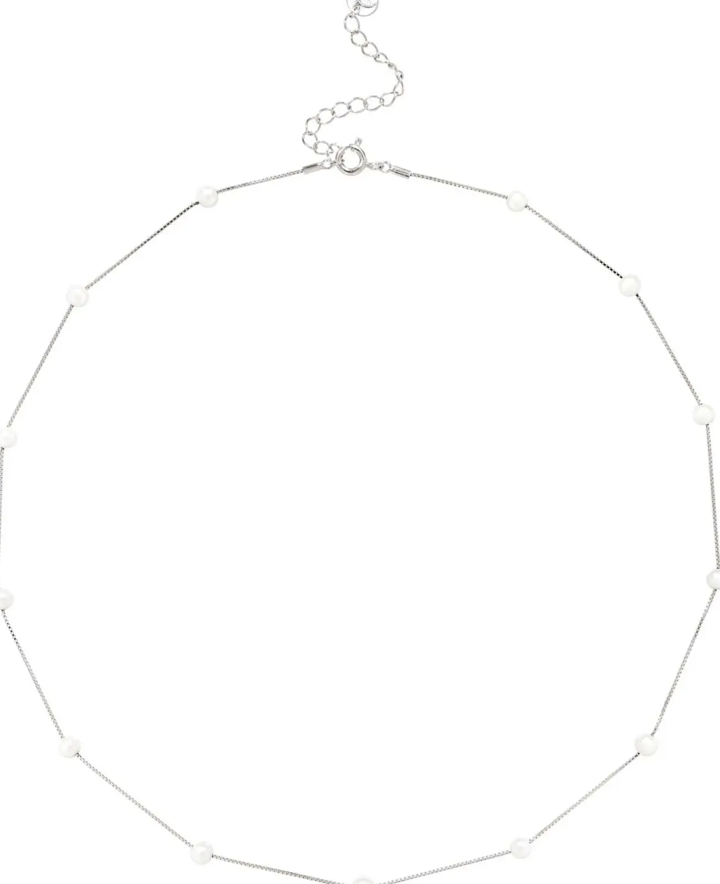 Collier - Rhodium Pearls