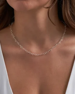 Collier - Silvery Hearts