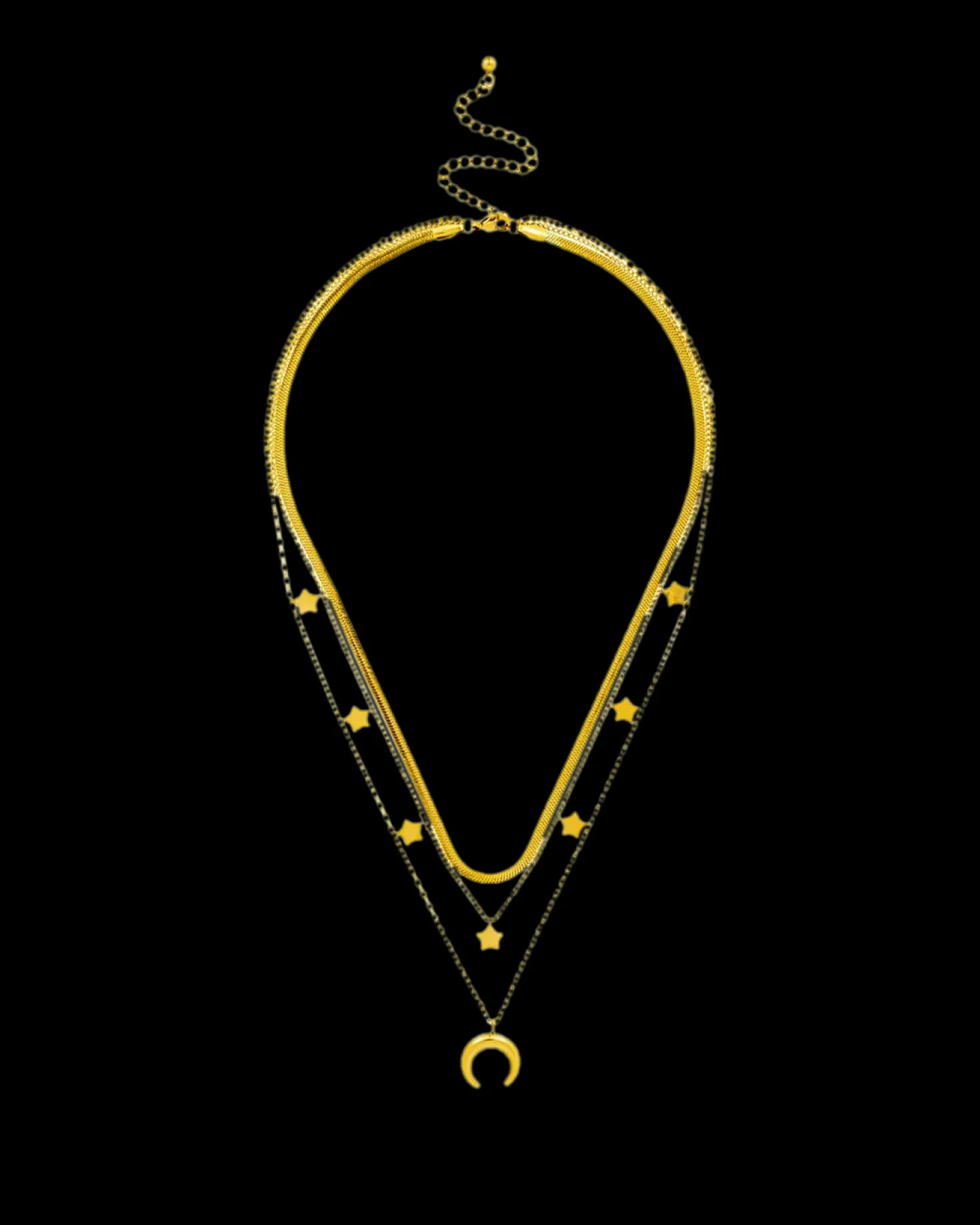 Collier multirangs - Golden Trio