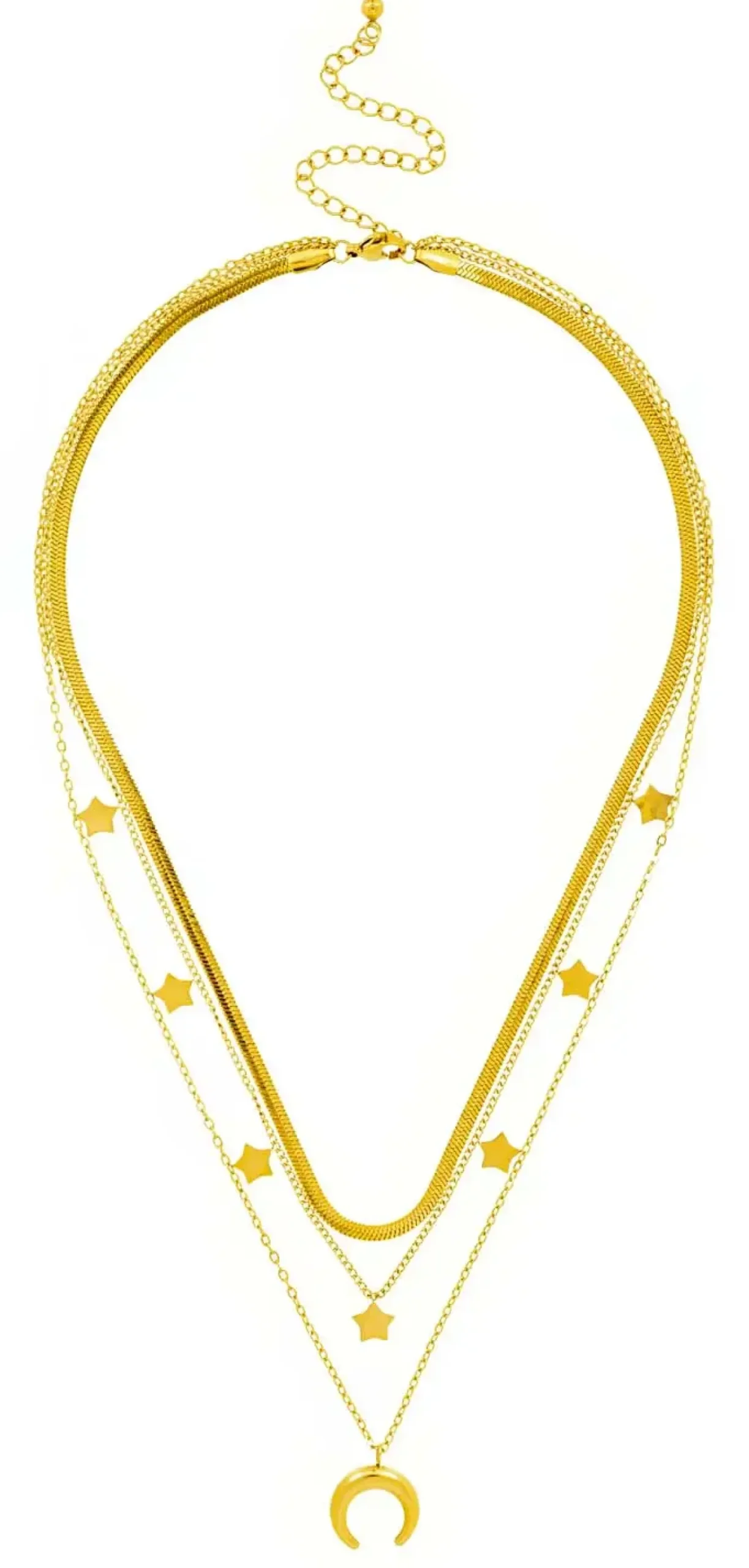 Collier multirangs - Golden Trio