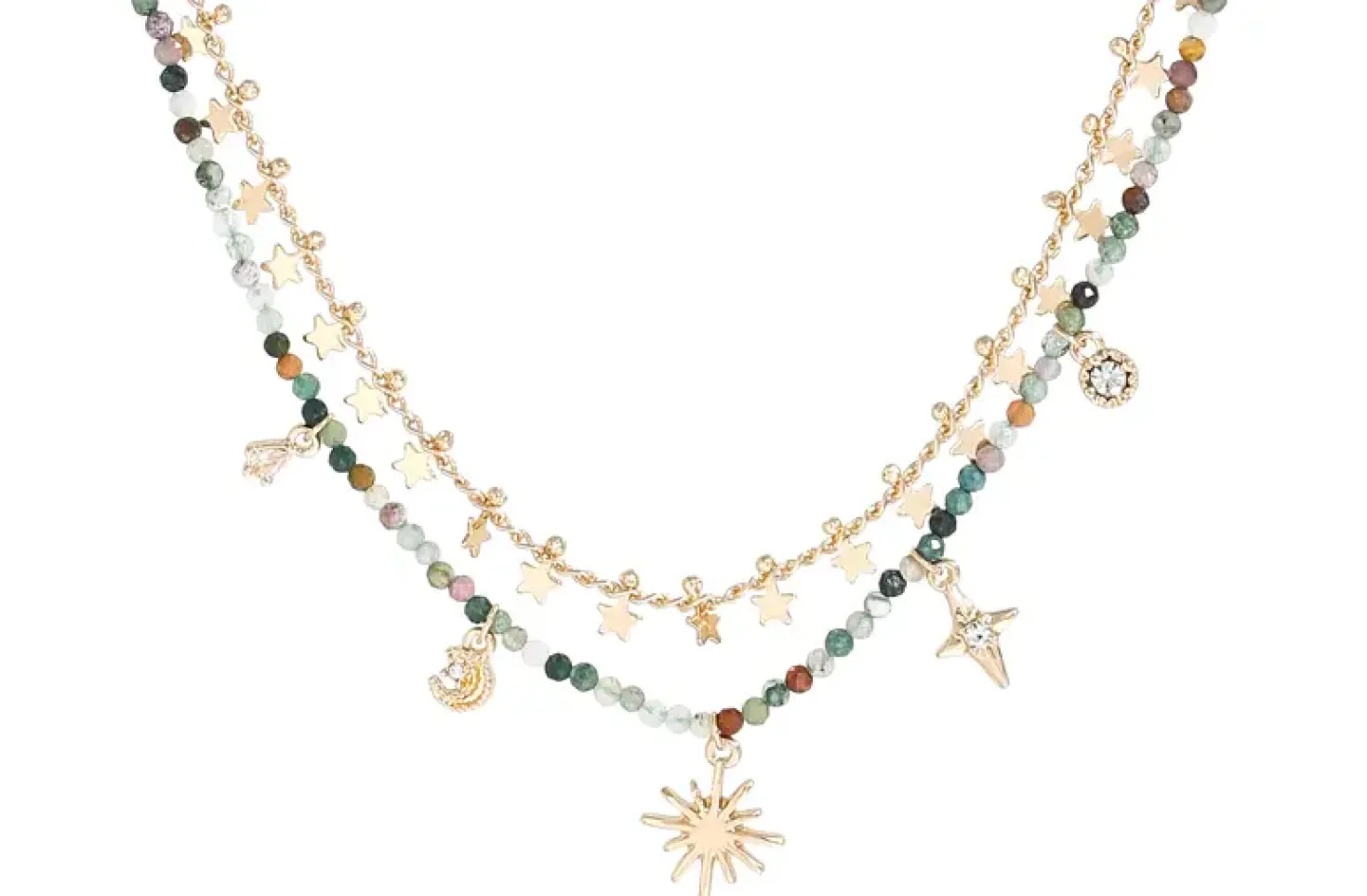 Collier multirangs - Agate Stars