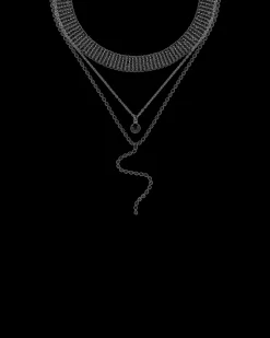 Collier multirangs - Black Glamour