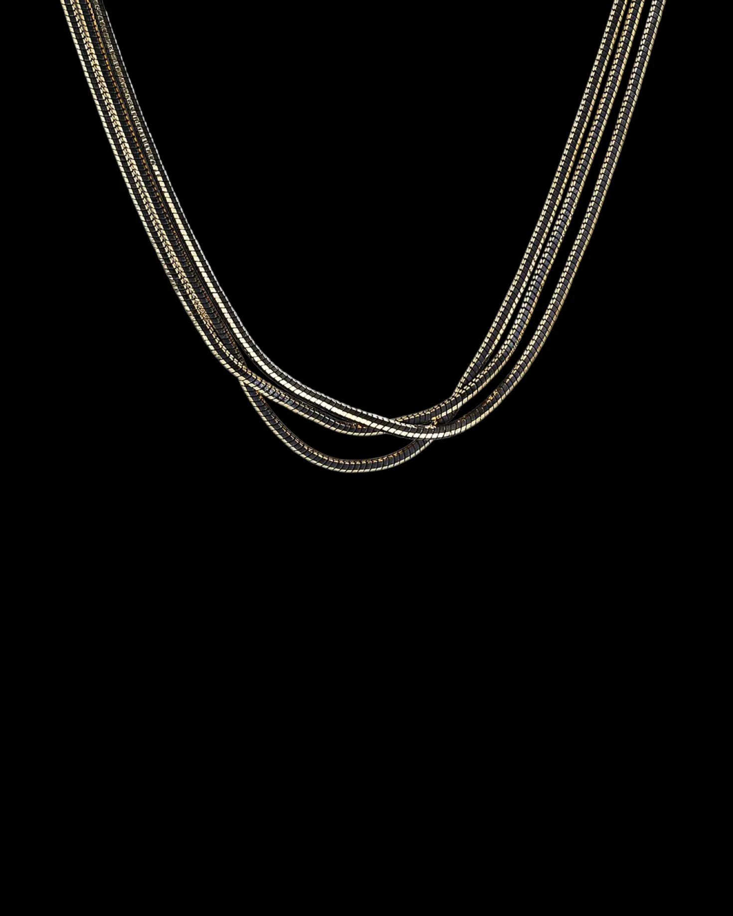 Collier multirangs - Black Elegance
