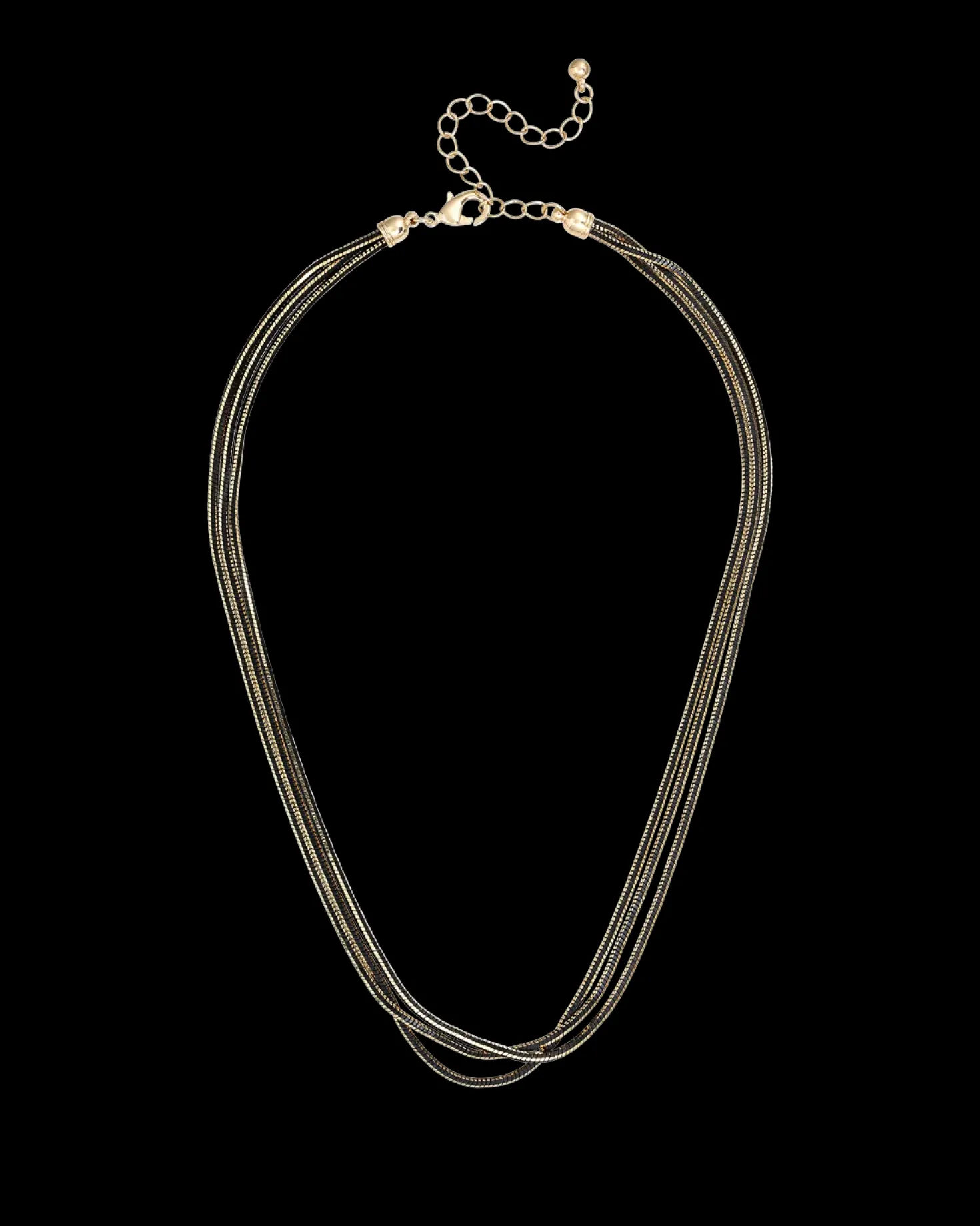 Collier multirangs - Black Elegance