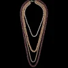 Collier multirangs - Brown Beads