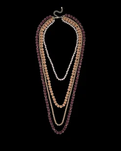 Collier multirangs - Brown Beads