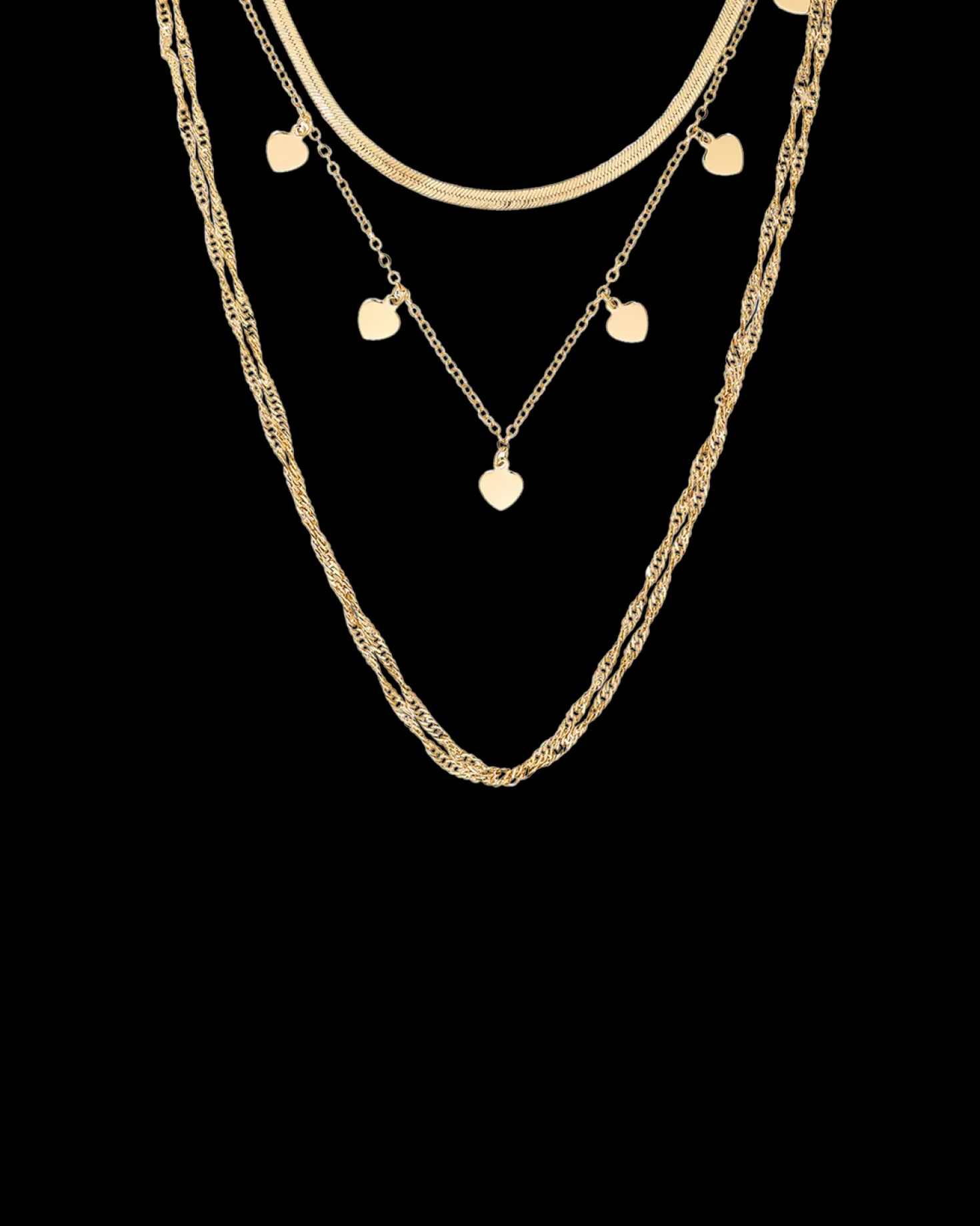 Collier multirangs - Cherished Gold