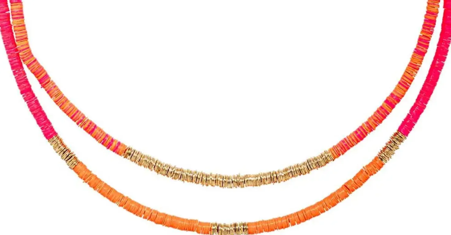 Collier multirangs - Coral Shine